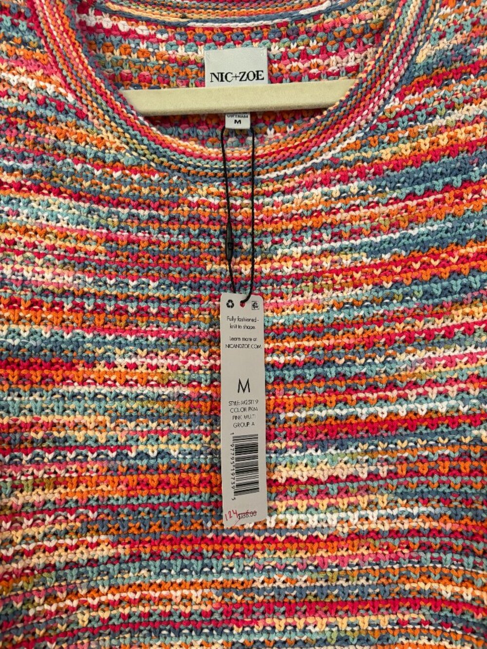 NIC + Zoe Space Dye Tuck Stitch Sweater size M